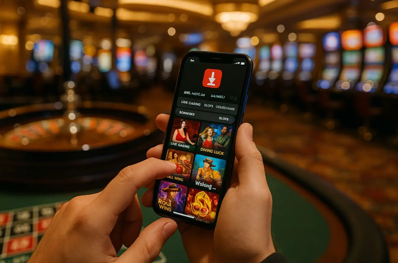 5Z777 mobile casino app interface showing real money slots