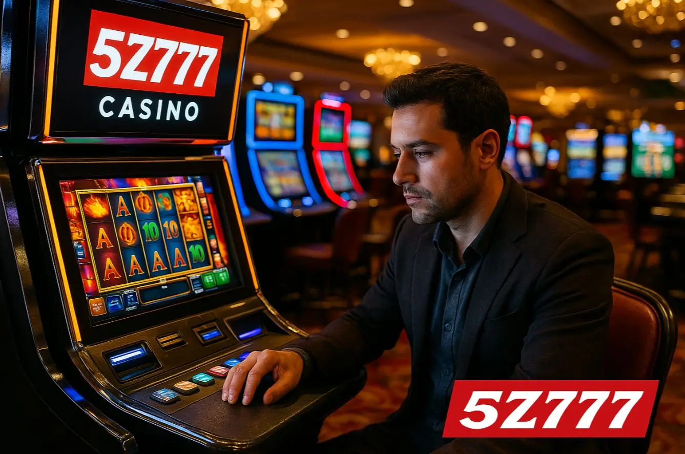 Real-time slot game session at 5Z777 casino on phone